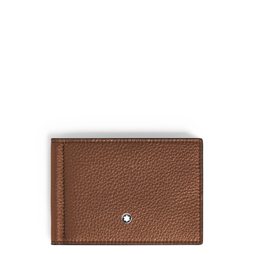 Wallet 6cc with Money Clip in Grain Leather
