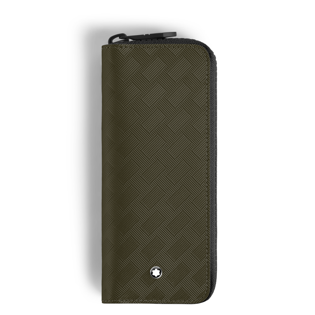 2-Pen Pouch with zip in Extreme Leather