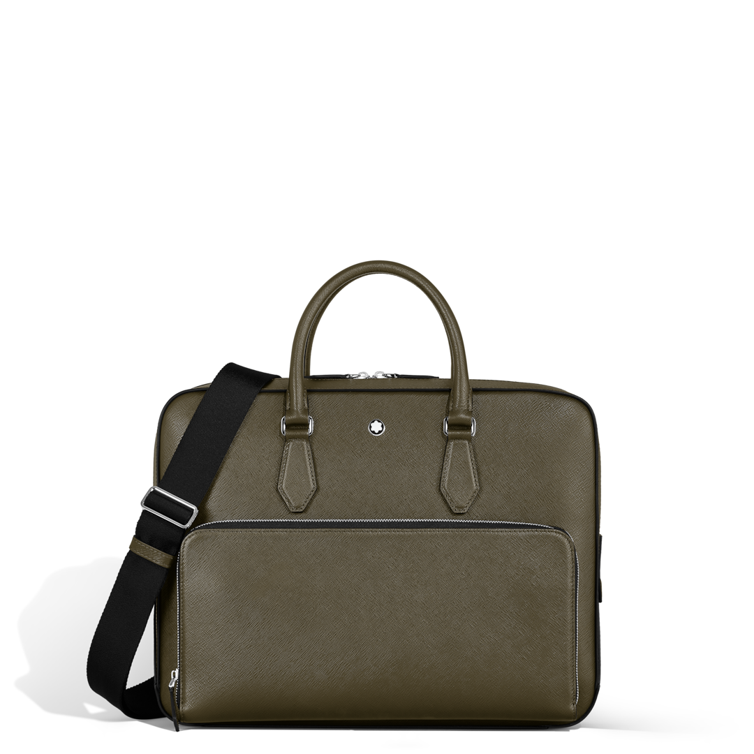 Medium Briefcase with Pocket in Sartorial Leather