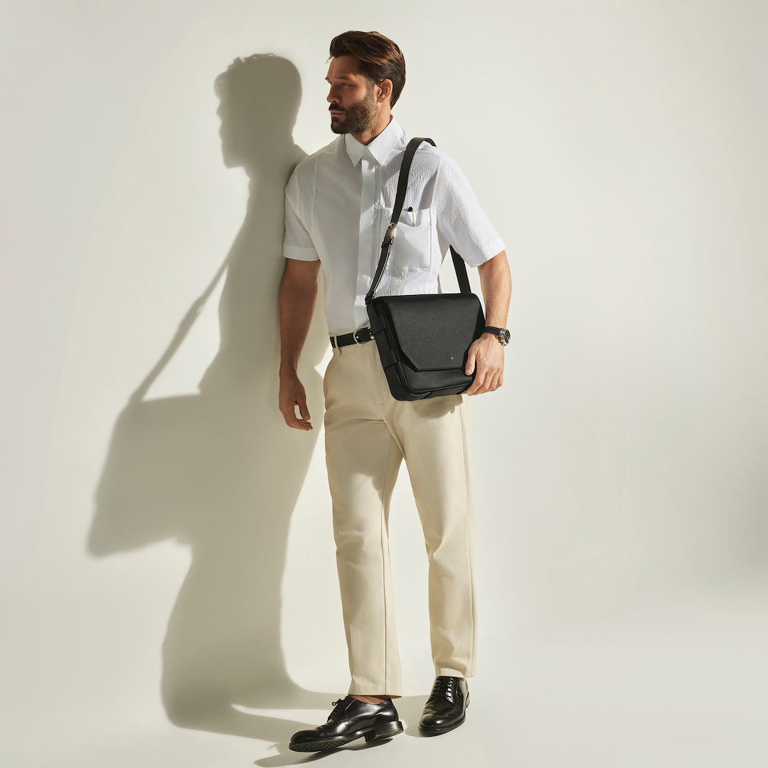 Sac bandoulière-ceinture en cuir Sartorial