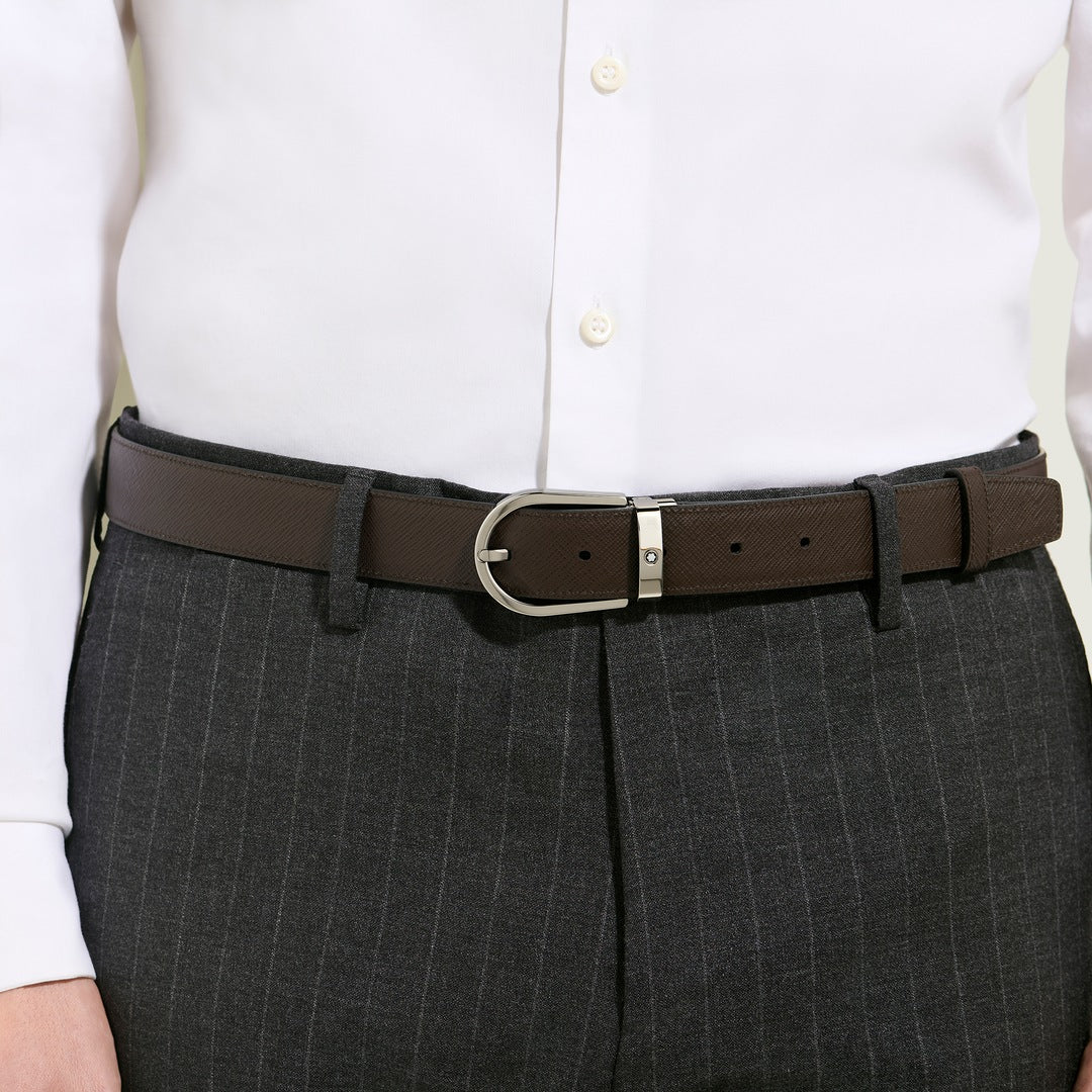 Horseshoe 30 mm Reversible Belt in Sartorial Leather