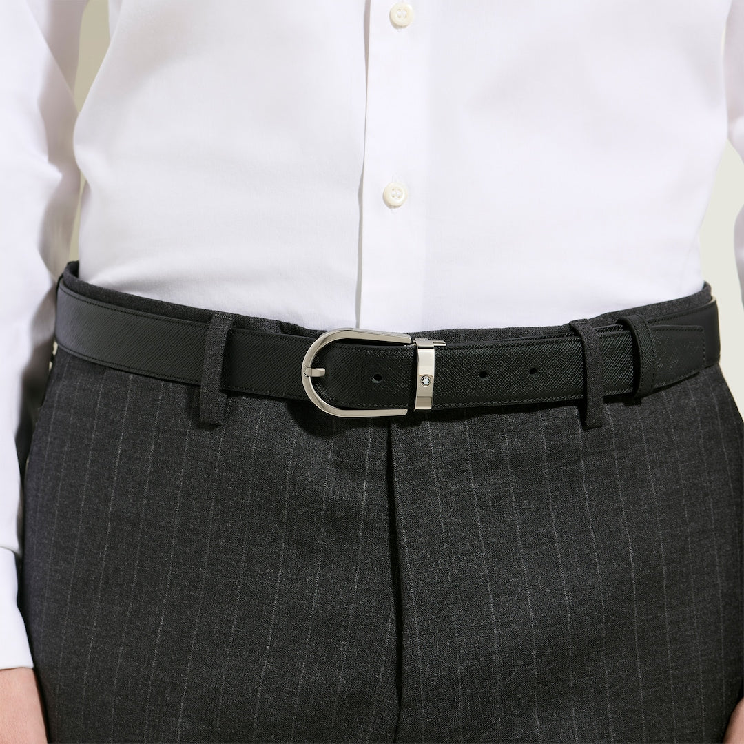 Horseshoe 30 mm Reversible Belt in Sartorial Leather