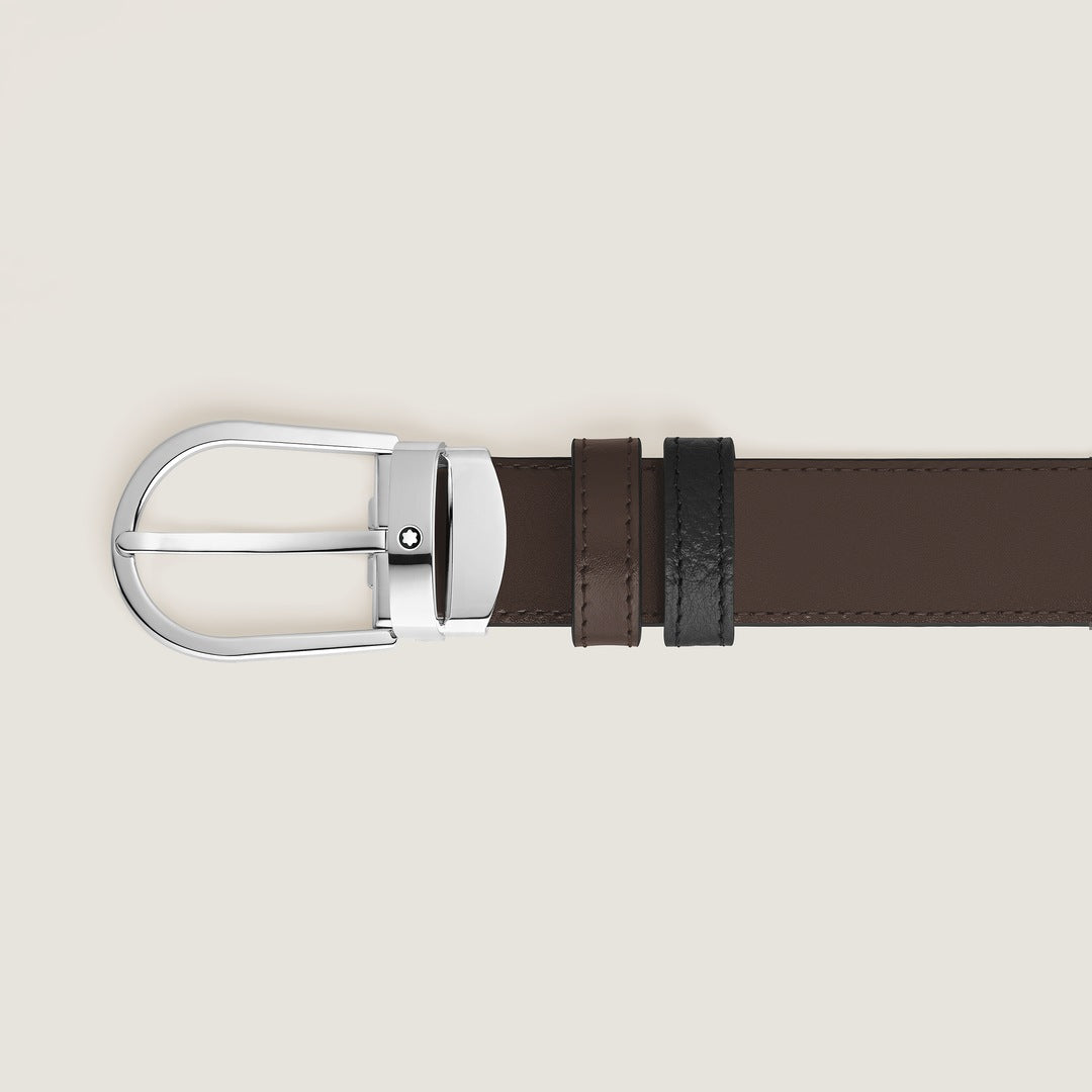 Horseshoe 30 mm Reversible Belt in Grain Leather