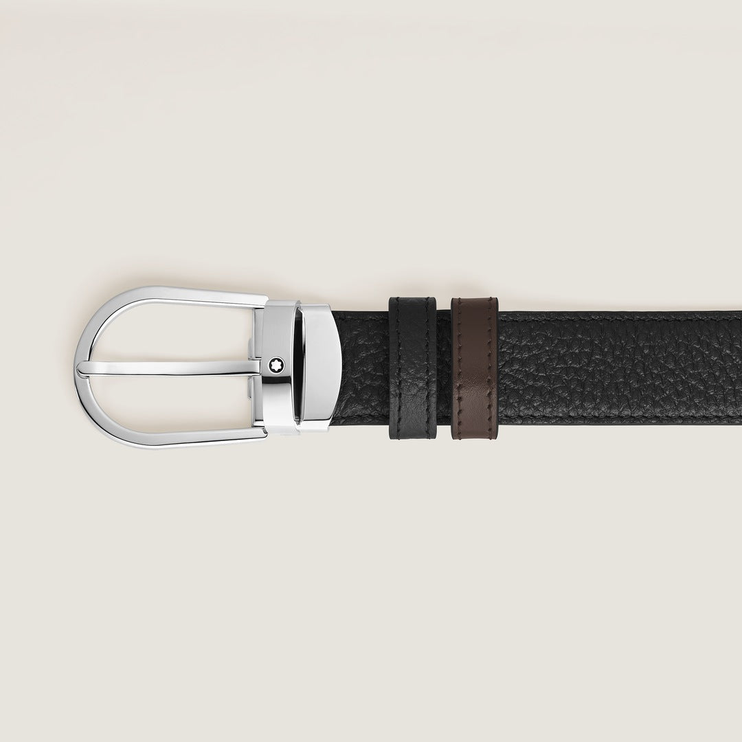 Ceinture réversible Horseshoe 30 mm en cuir grainé