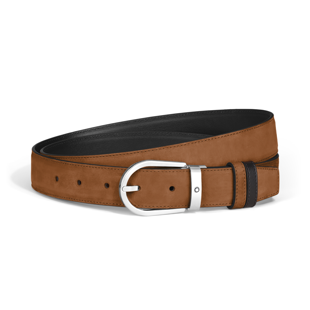 Horseshoe 30 mm Reversible Belt in Suede Leather