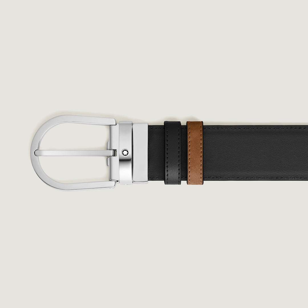 Horseshoe 35 mm Reversible Belt in Suede Leather