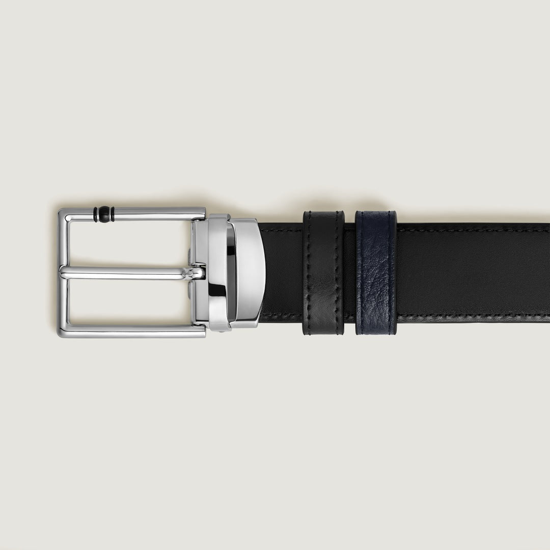35 mm Reversible Belt in Grain Leather with Rectangular Meisterstück Buckle
