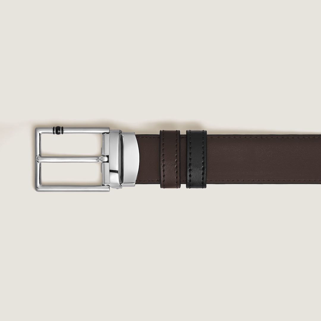 30 mm Reversible Belt in Leather with Rectangular Meisterstück Buckle