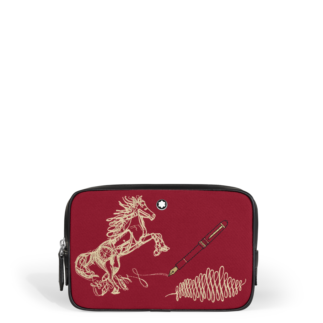 Mini Crossbody Bag Year of the Horse in Embroidered Gabardine