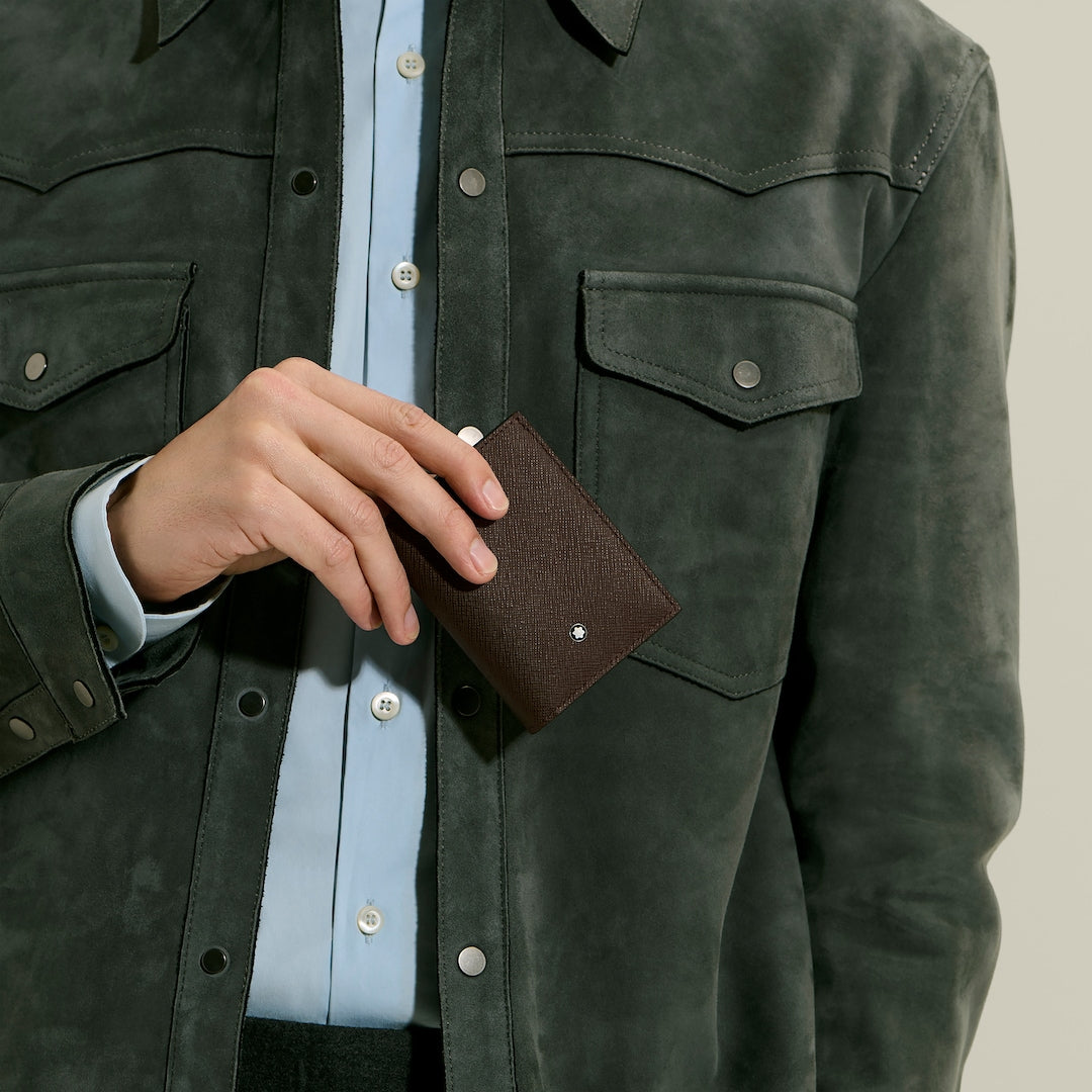 Mini portefeuille 4 compartiments en cuir Sartorial