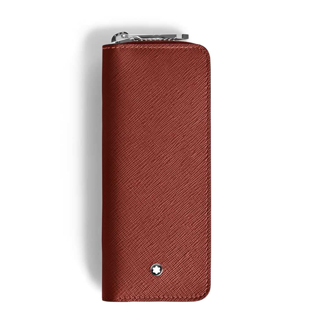 2 Pen Pouch with zip in Sartorial Leather