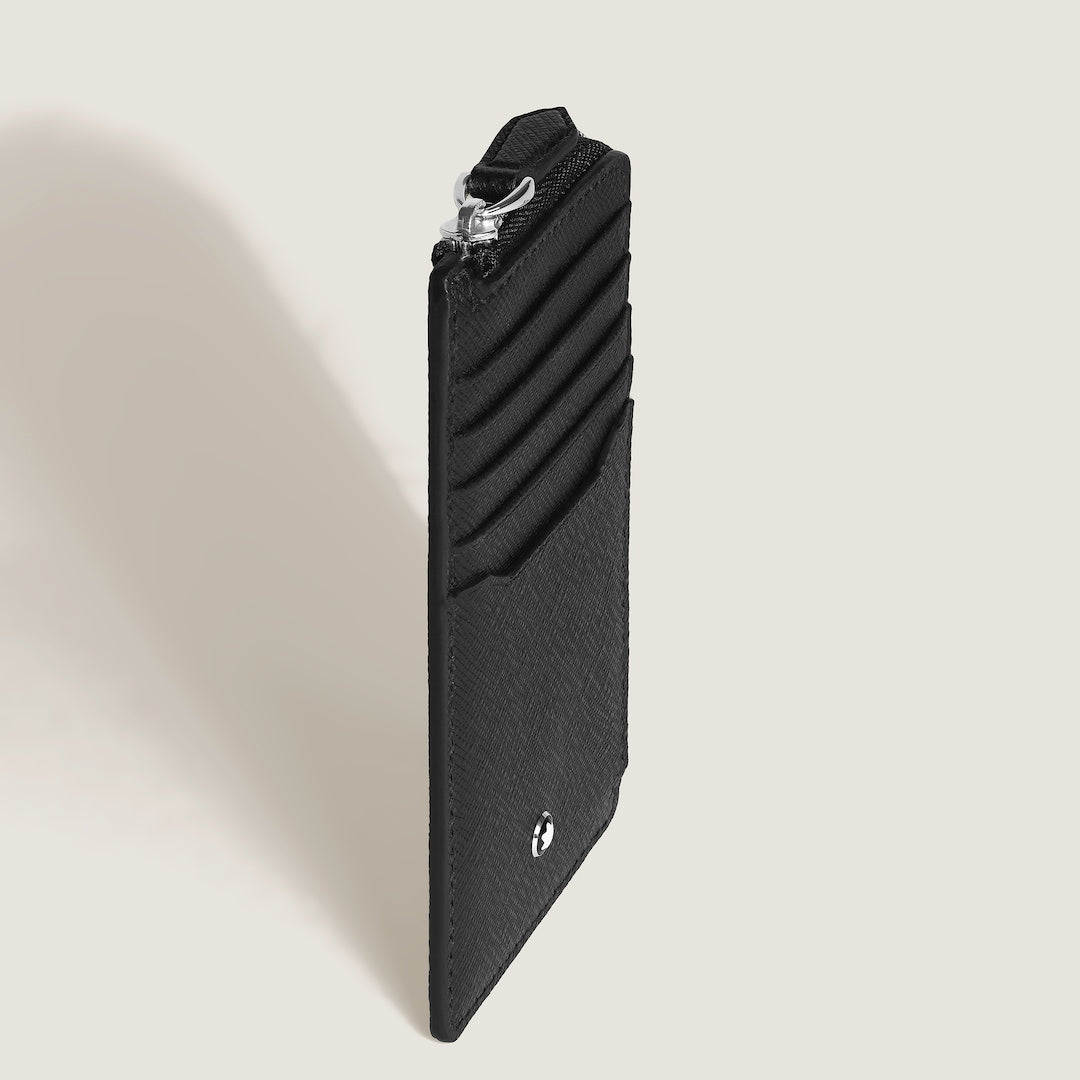 Card Holder 7cc with zip in Sartorial Leather