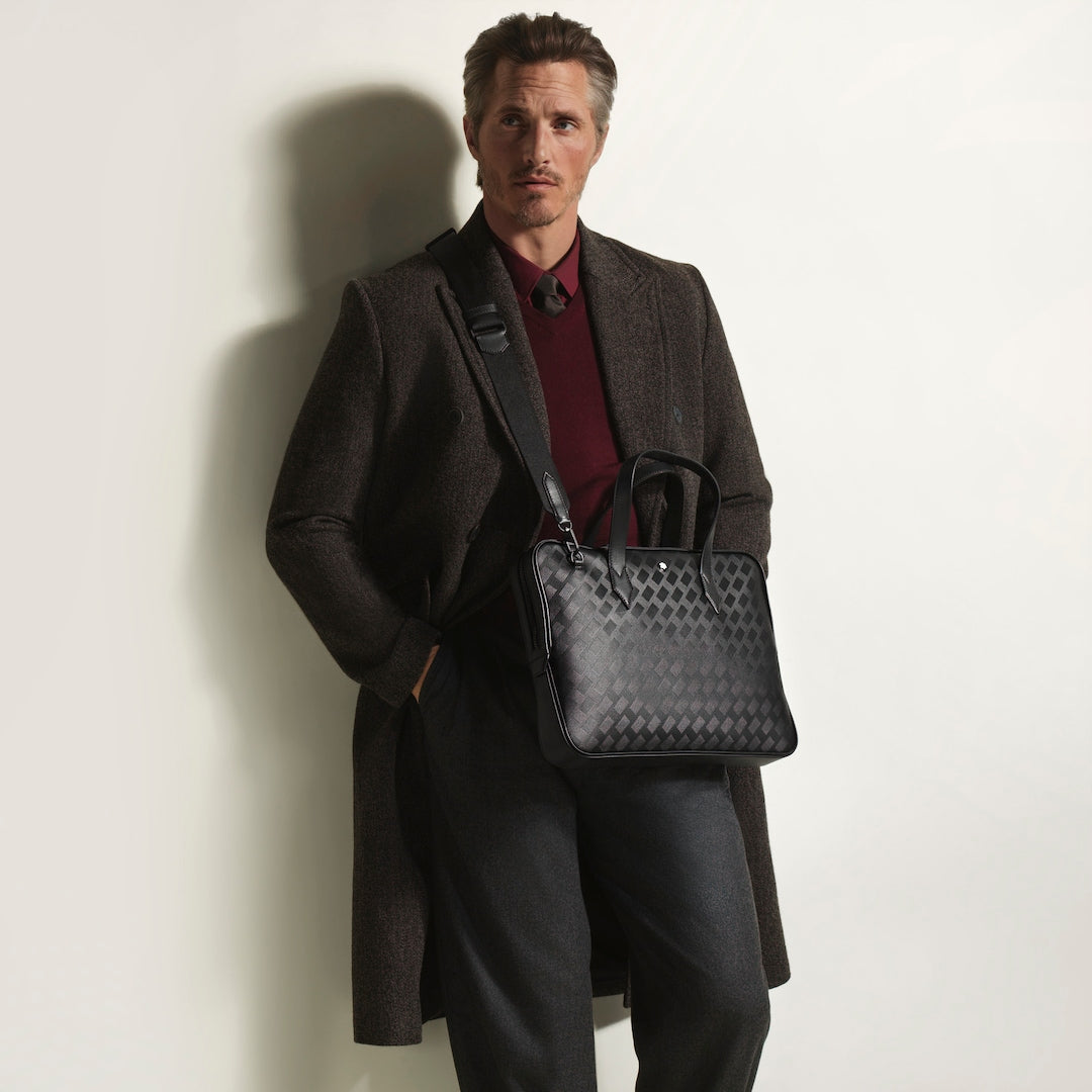 Thin Briefcase in Extreme Soft Leather