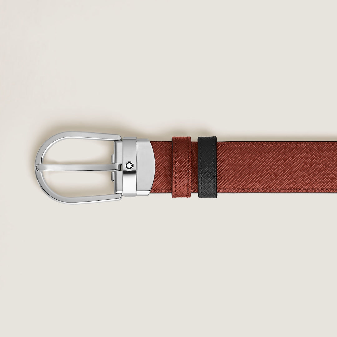 Ceinture réversible Horseshoe 30 mm en cuir sartorial