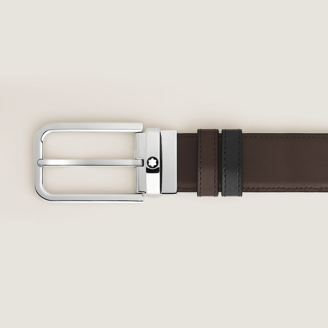 35 mm Reversible Belt in Meisterstück Leather with Rectangular Buckle