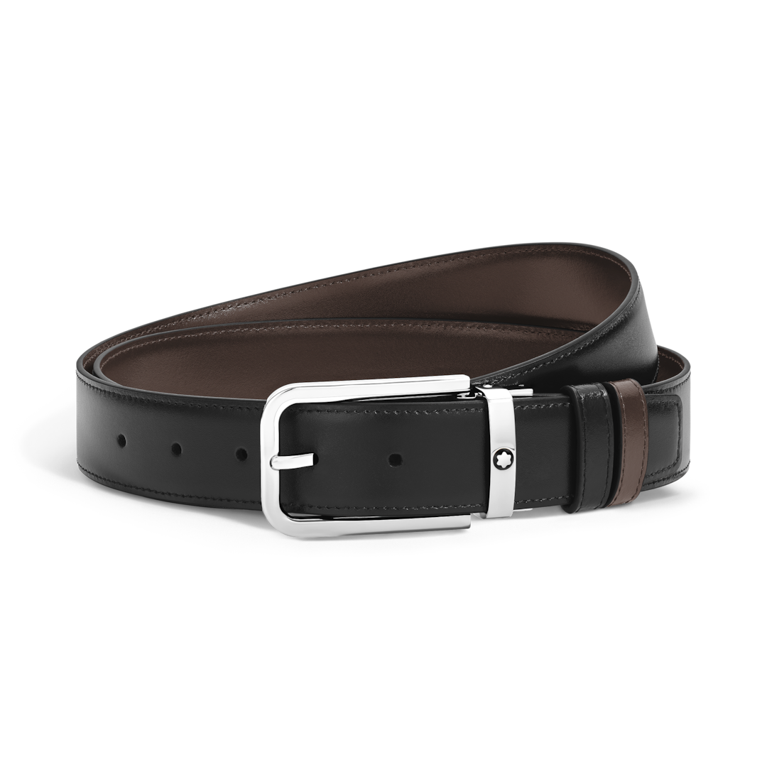 35 mm Reversible Belt in Meisterstück Leather with Rectangular Buckle