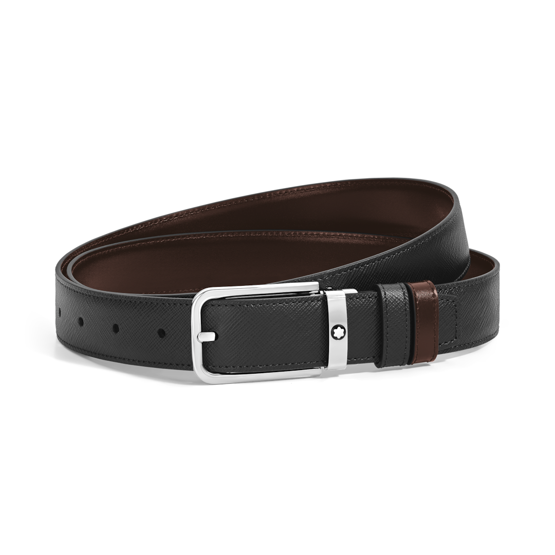 Ceinture réversible 30 mm en cuir sartorial avec boucle rectangulaire