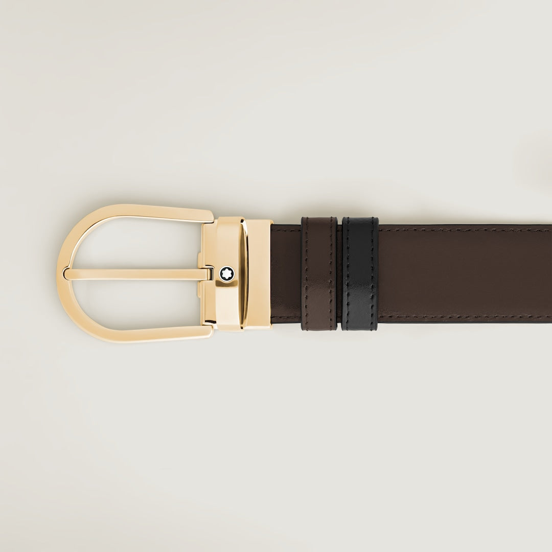 Horseshoe 35 mm Reversible Belt in Meisterstück Leather