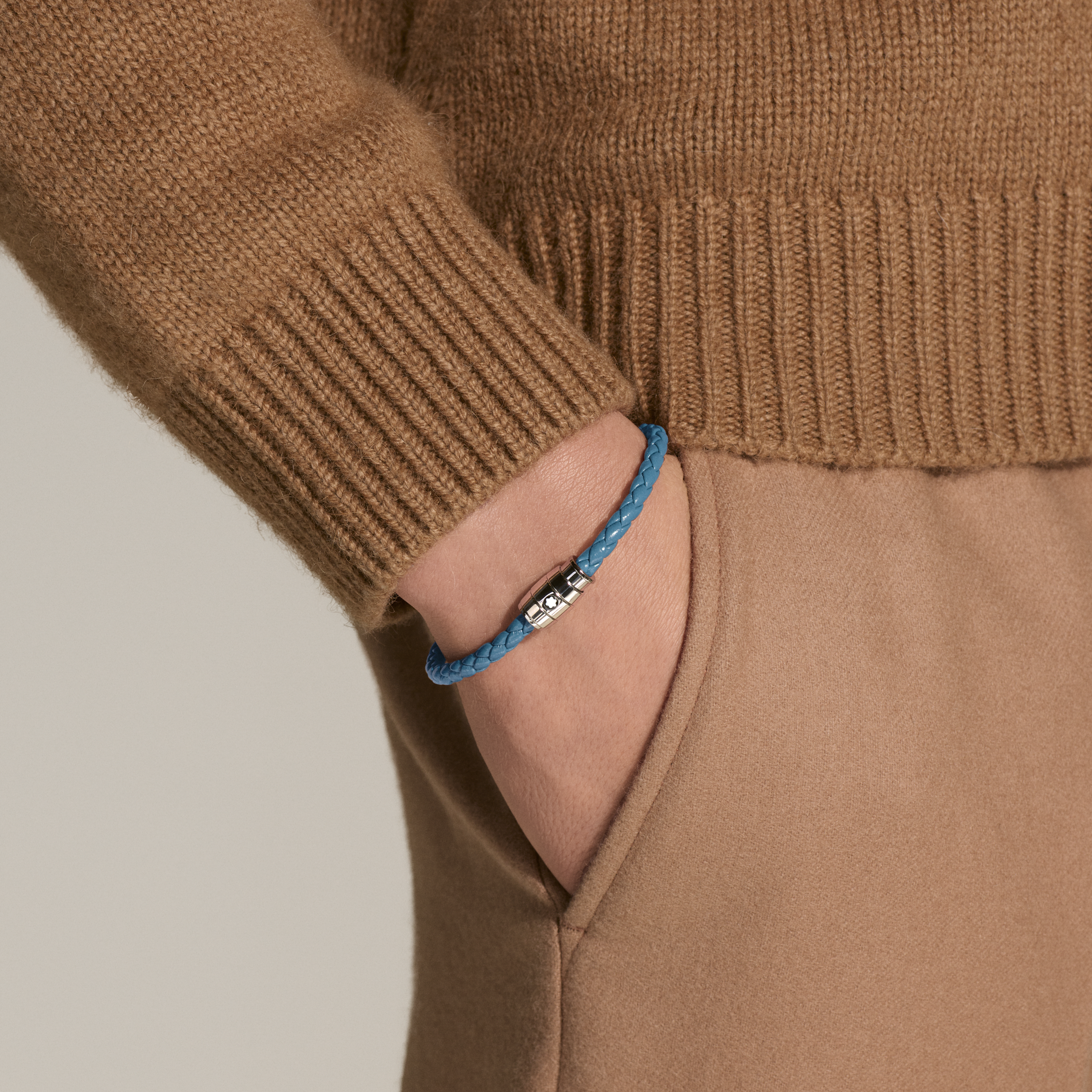 Bracelet, Soft Leather, Smoky Blue