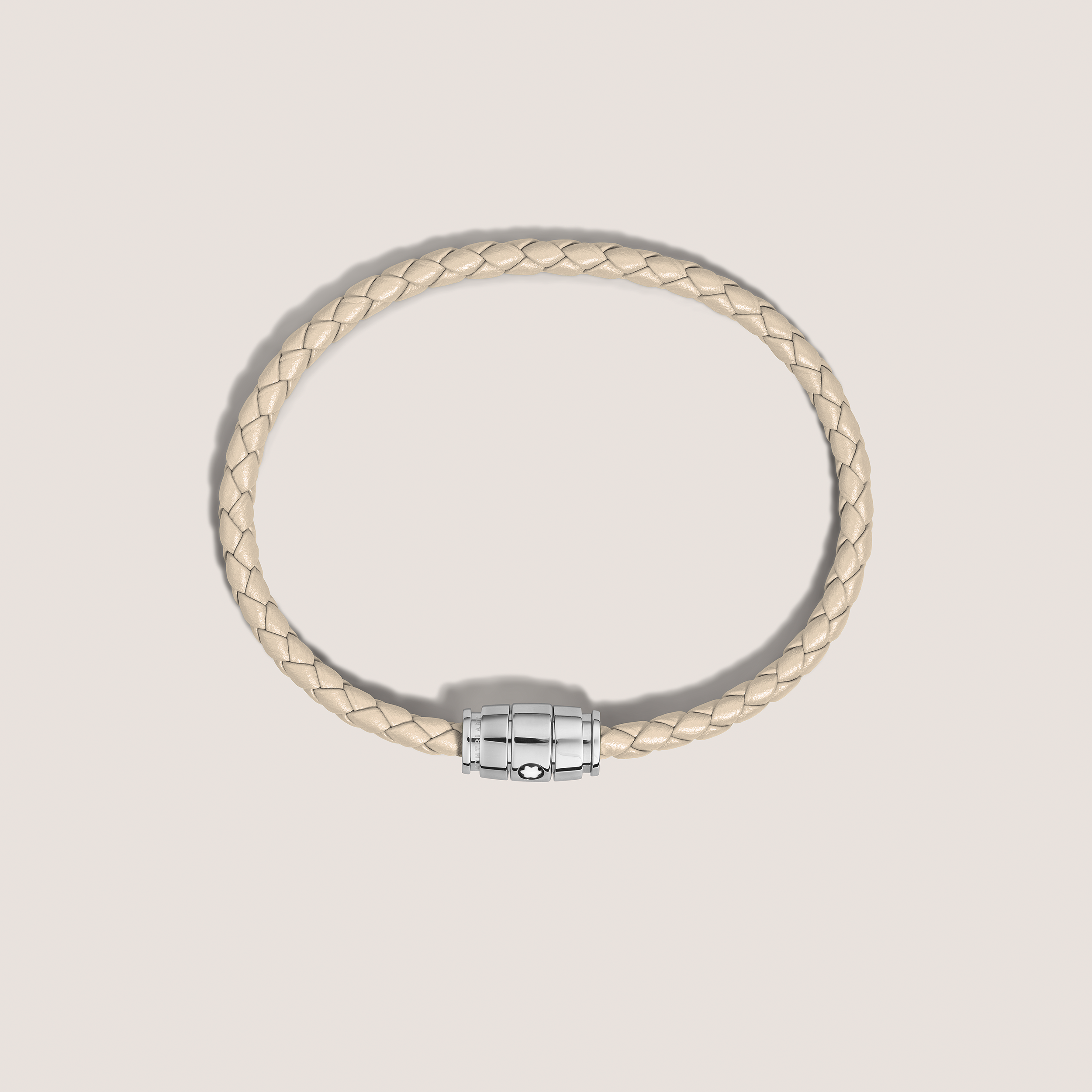 Bracelet, cuir souple, beige nuageux
