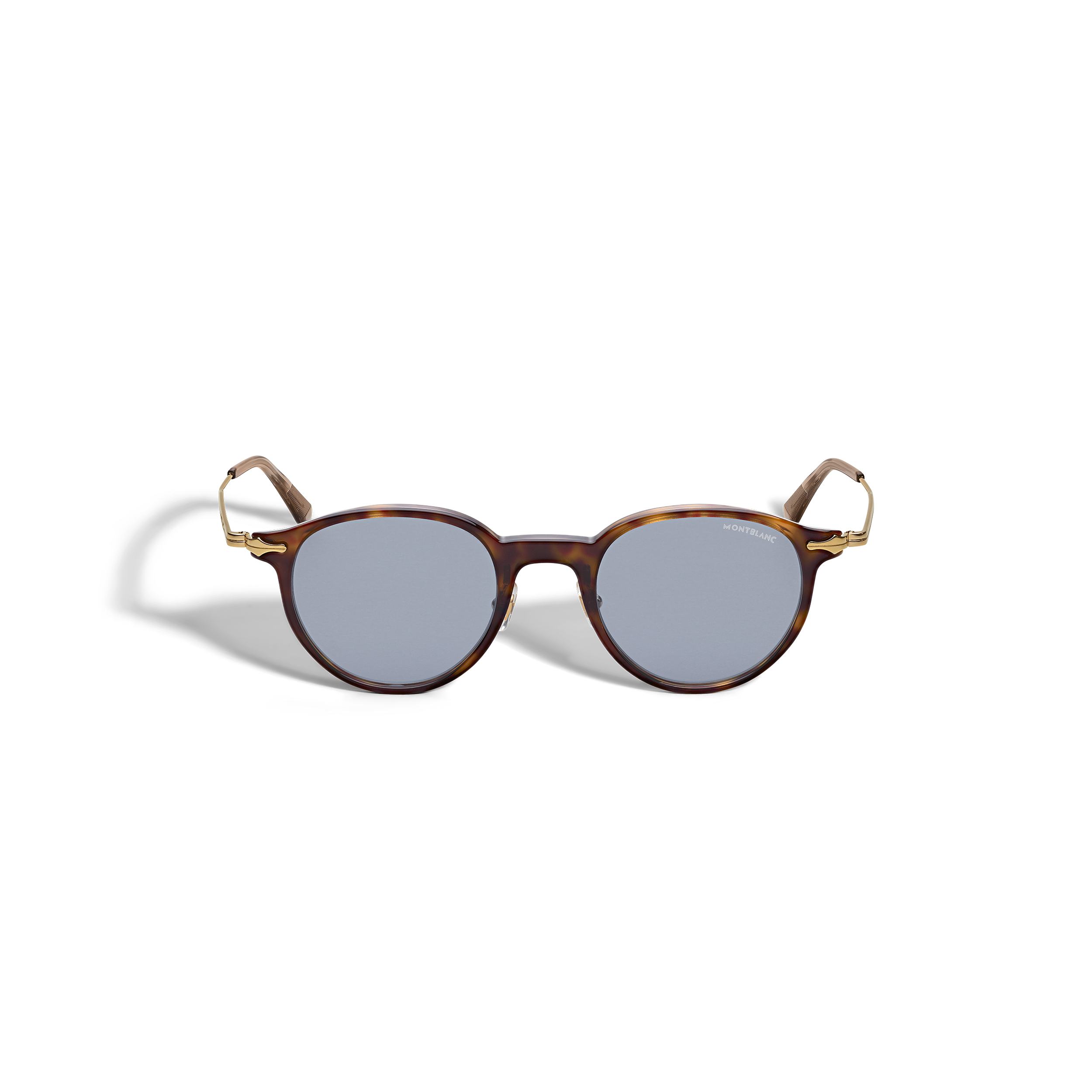 Round Sunglasses with Havana Acetate Frame