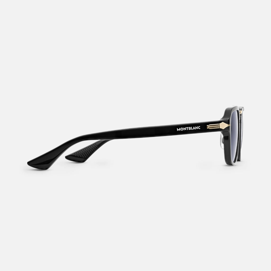 Squared Sunglasses with Black Colored Acetate Frame