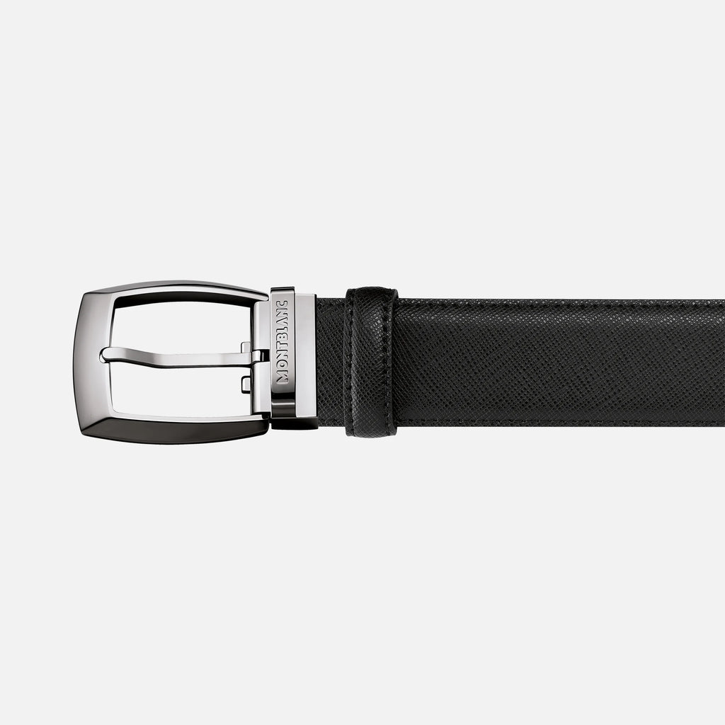 Black 35 mm leather belt