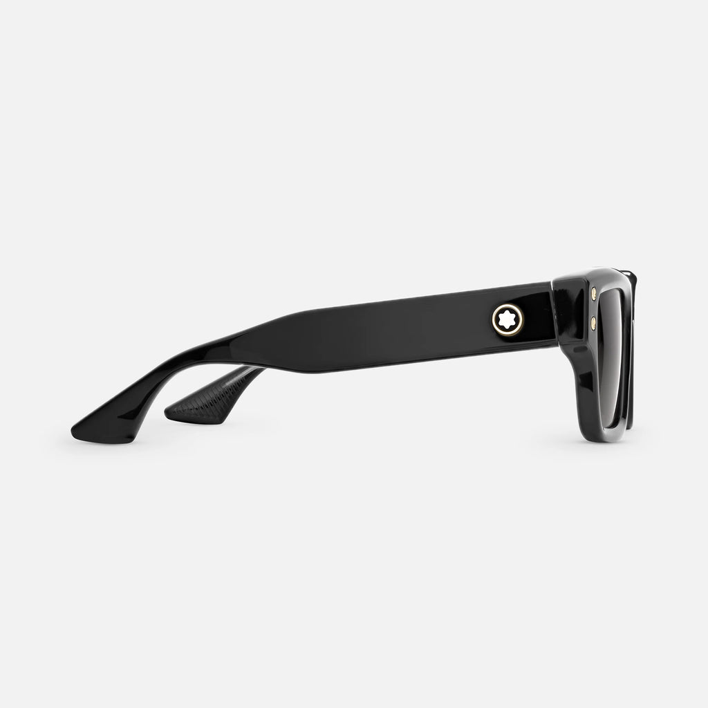Rectangular Sunglasses with Black Coloured Acetate Frame