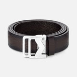 M buckle sfumato brown 35 mm leather belt