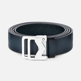 M buckle sfumato blue 35 mm leather belt