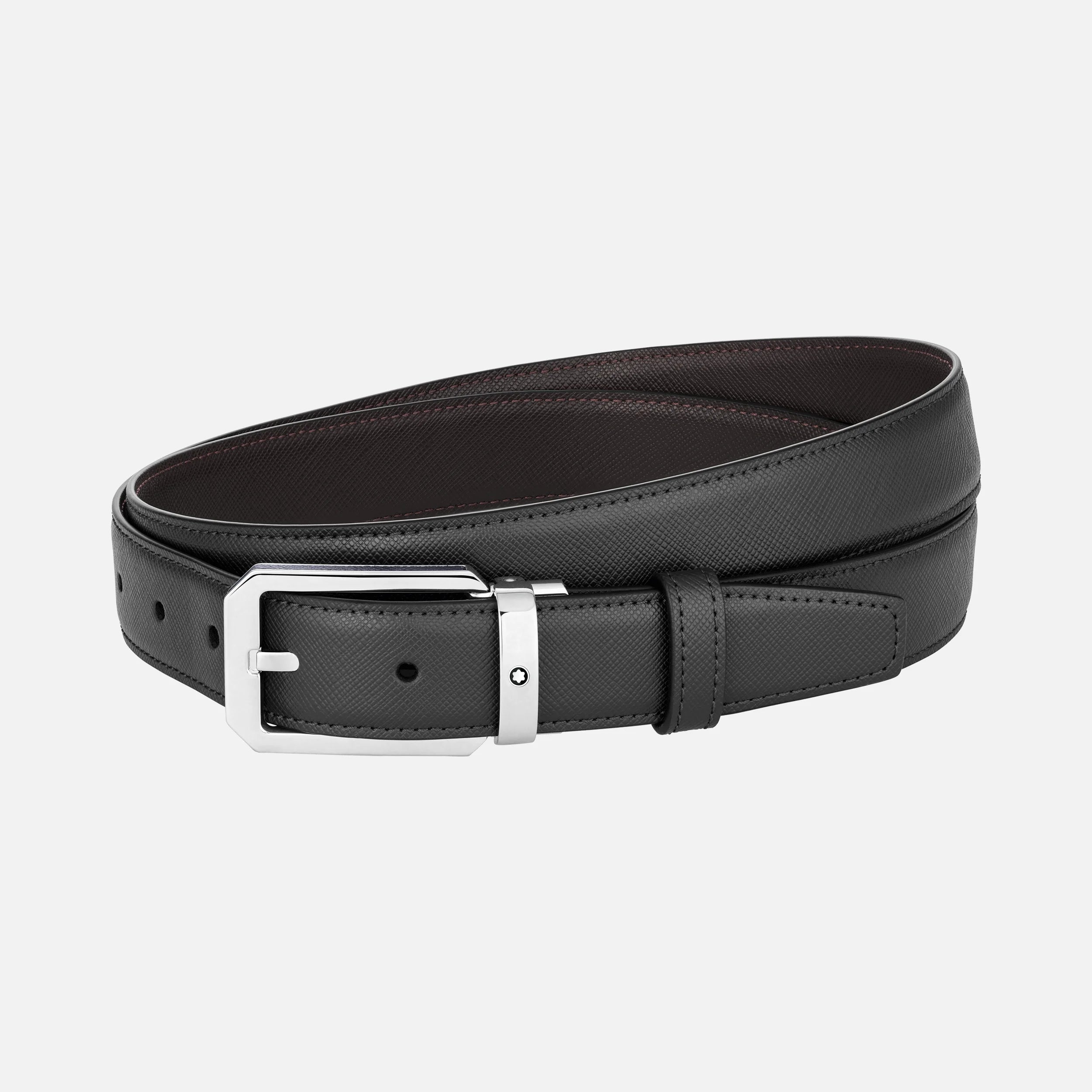 Black/brown 30 mm reversible leather belt