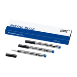 3 Rollerball Small Refills (M), Royal Blue