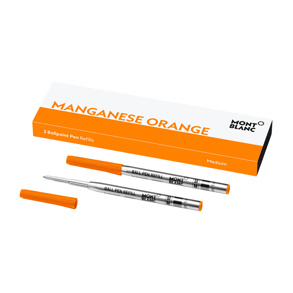 2 Ballpoint Pen Refills (M) Manganese Orange