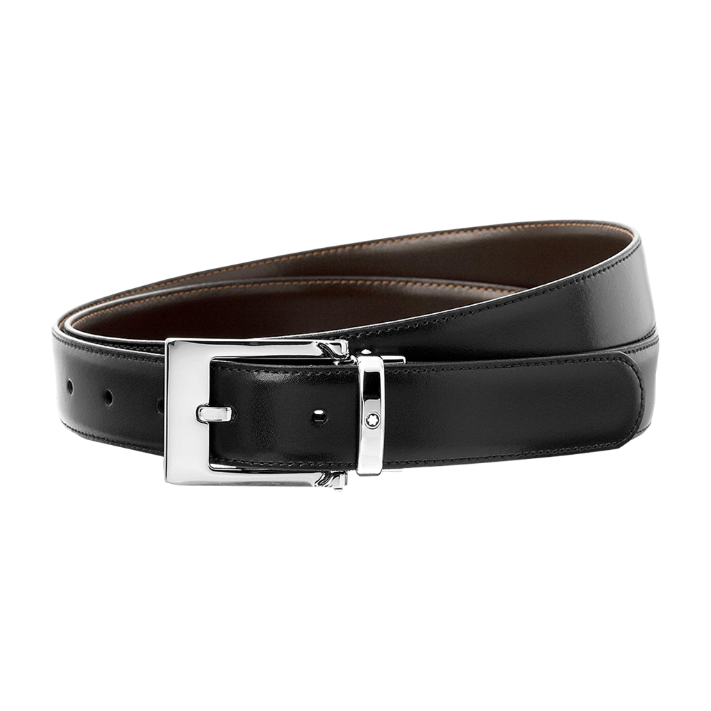 Black/brown reversible cut-to-size business belt