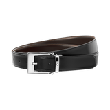 Black/brown 30 mm reversible leather belt