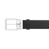 Black/grey 35 mm reversible leather belt