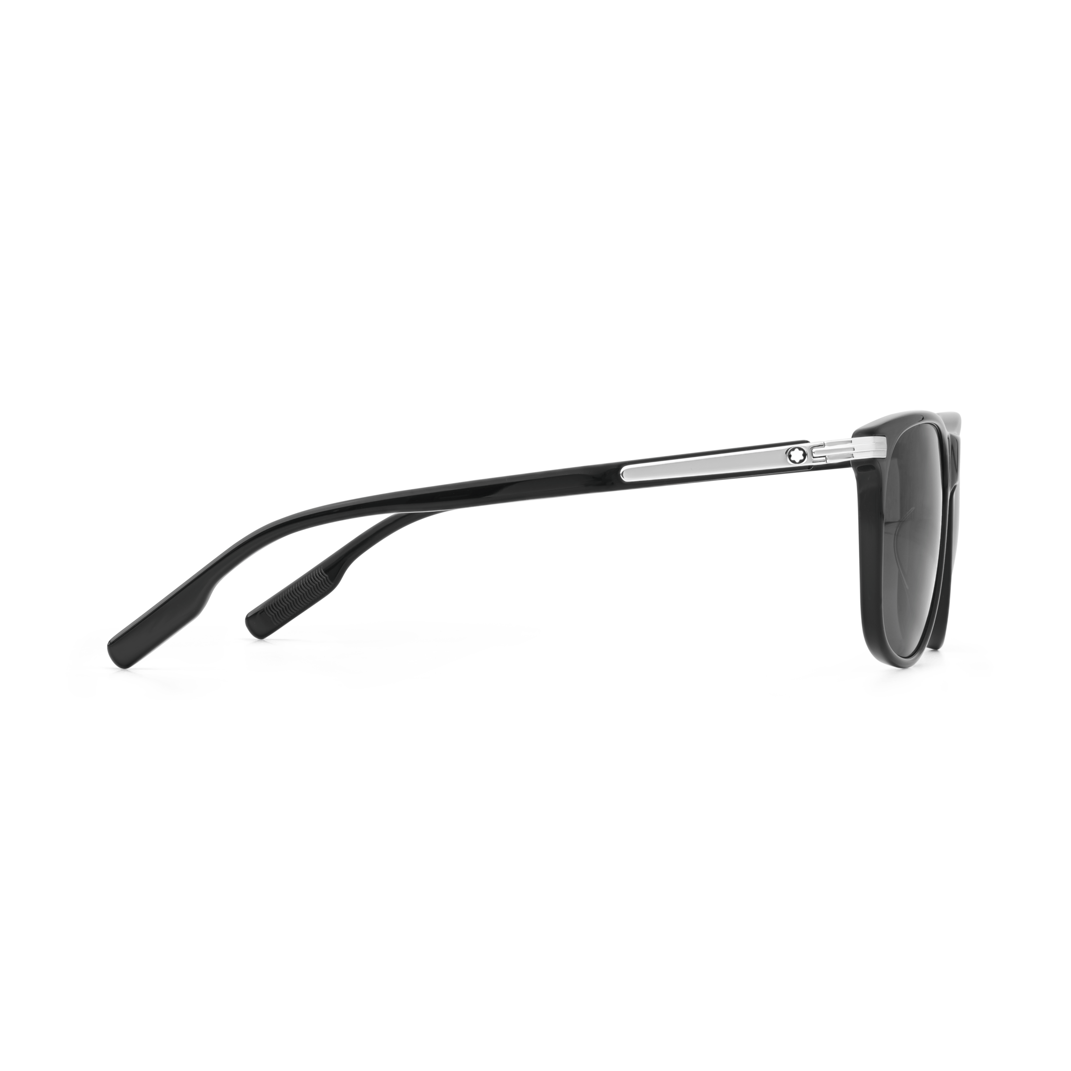 Rectangular Sunglasses with Black-Colored Acetate Frame