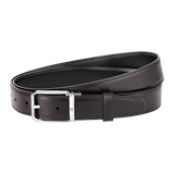 Black/burgundy 32 mm reversible leather belt