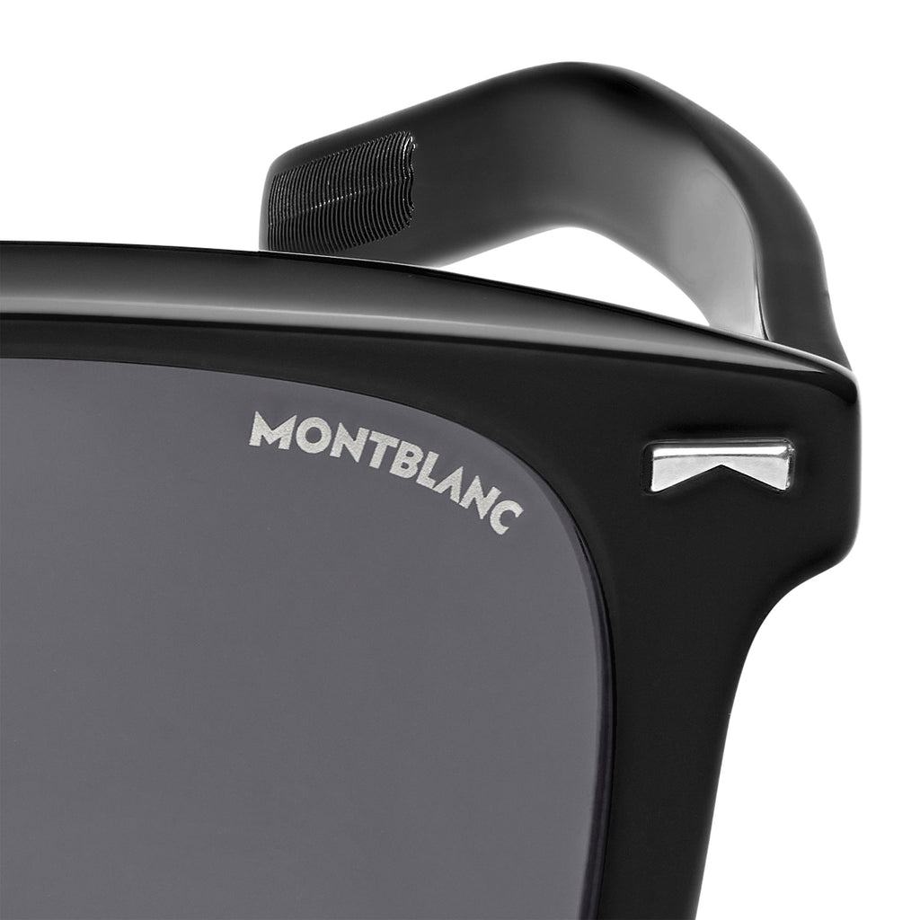 Rectangular Sunglasses with Black-Colored Acetate Frame