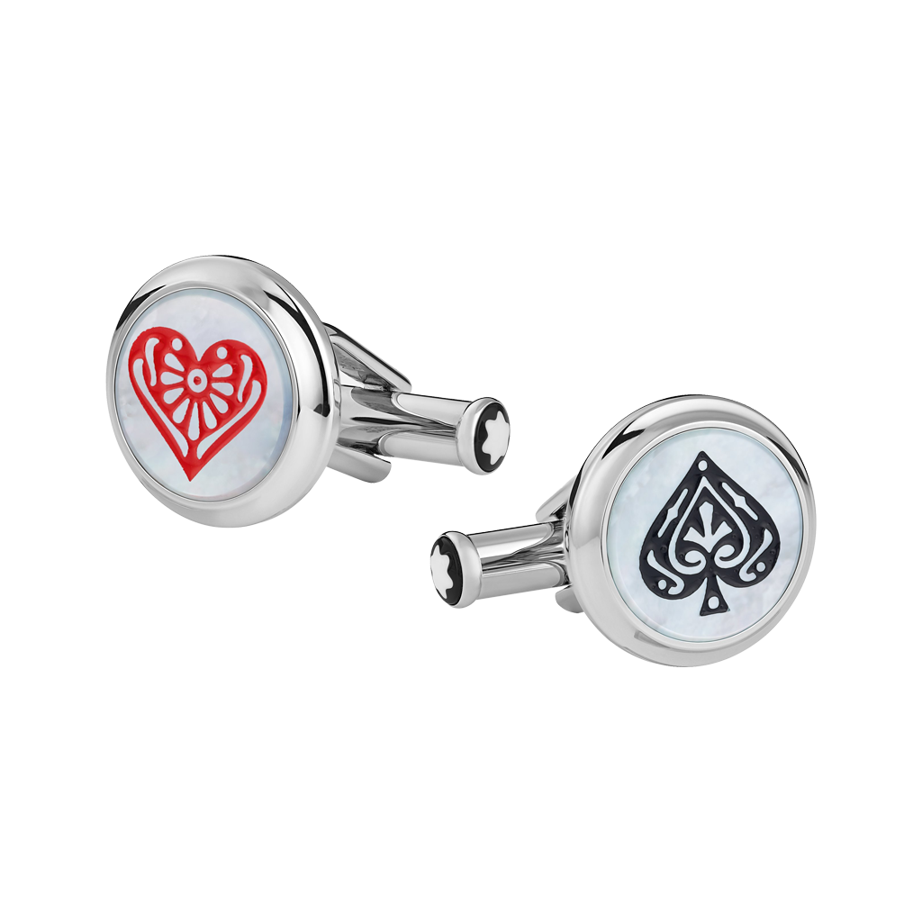 Meisterstück Tribute to the Book Around the World in 80 Days Spade & Heart Cufflinks