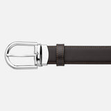 Black/brown reversible cut-to-size business belt