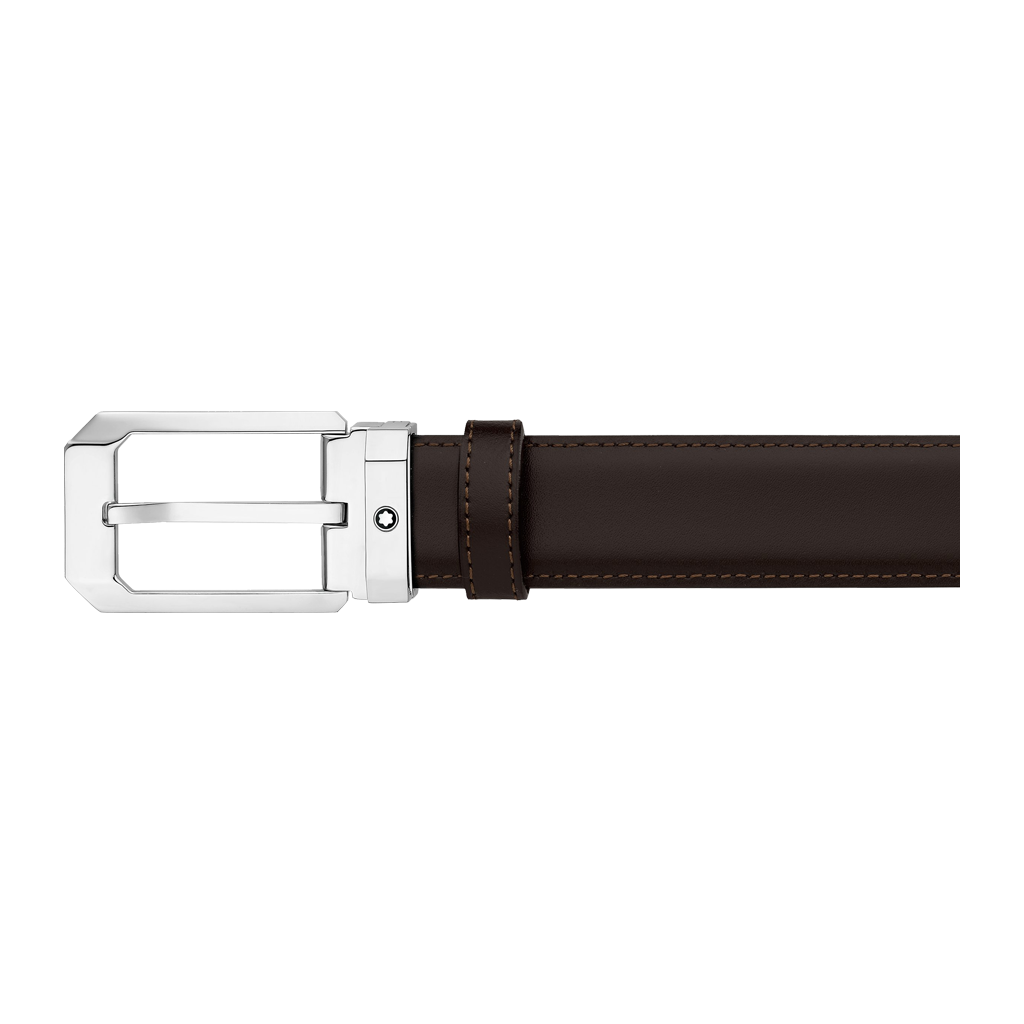 Black/brown reversible cut-to-size business belt