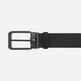 Black 35 mm reversible leather belt