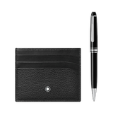 Set comes with Meisterstück Platinum-Coated Classique Ballpoint Pen and Meisterstück Soft Grain Pocket 6cc